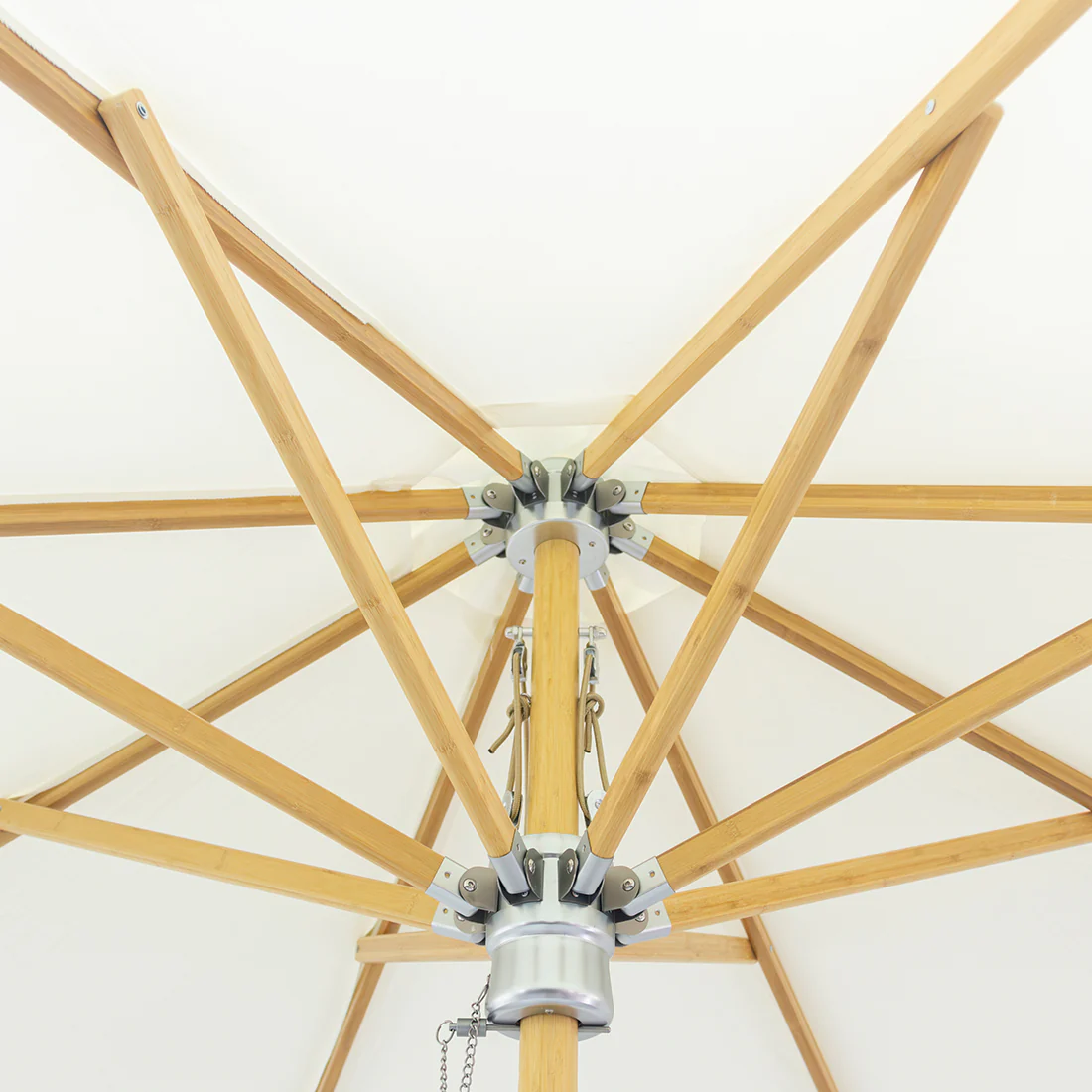 Billy Fresh 3m Deluxe Bamboo Umbrella - Cream - Image 4