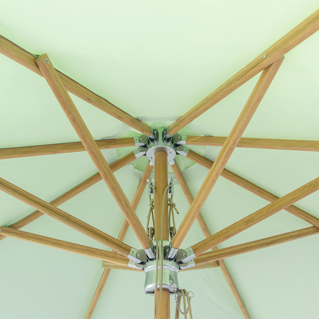 Billy Fresh 3m Deluxe Bamboo Umbrella - Sage - Image 8