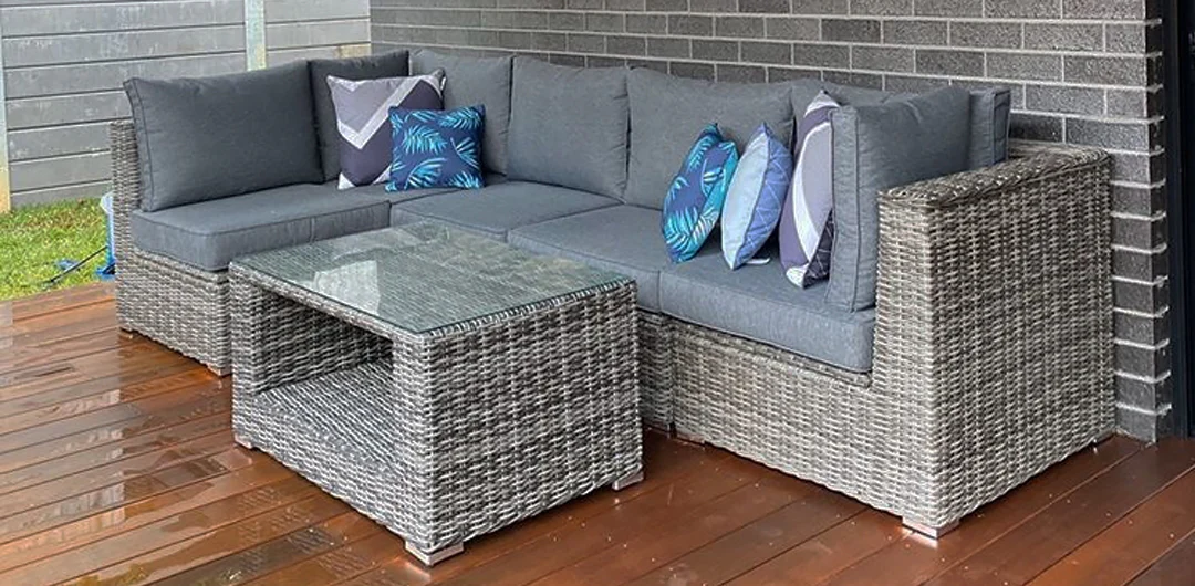 Amani 4pc Storage Lounge - Driftwood Stone - Image 15