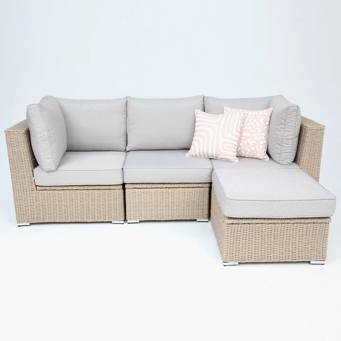 Amani 4pc Storage Lounge - Driftwood Stone - Image 3