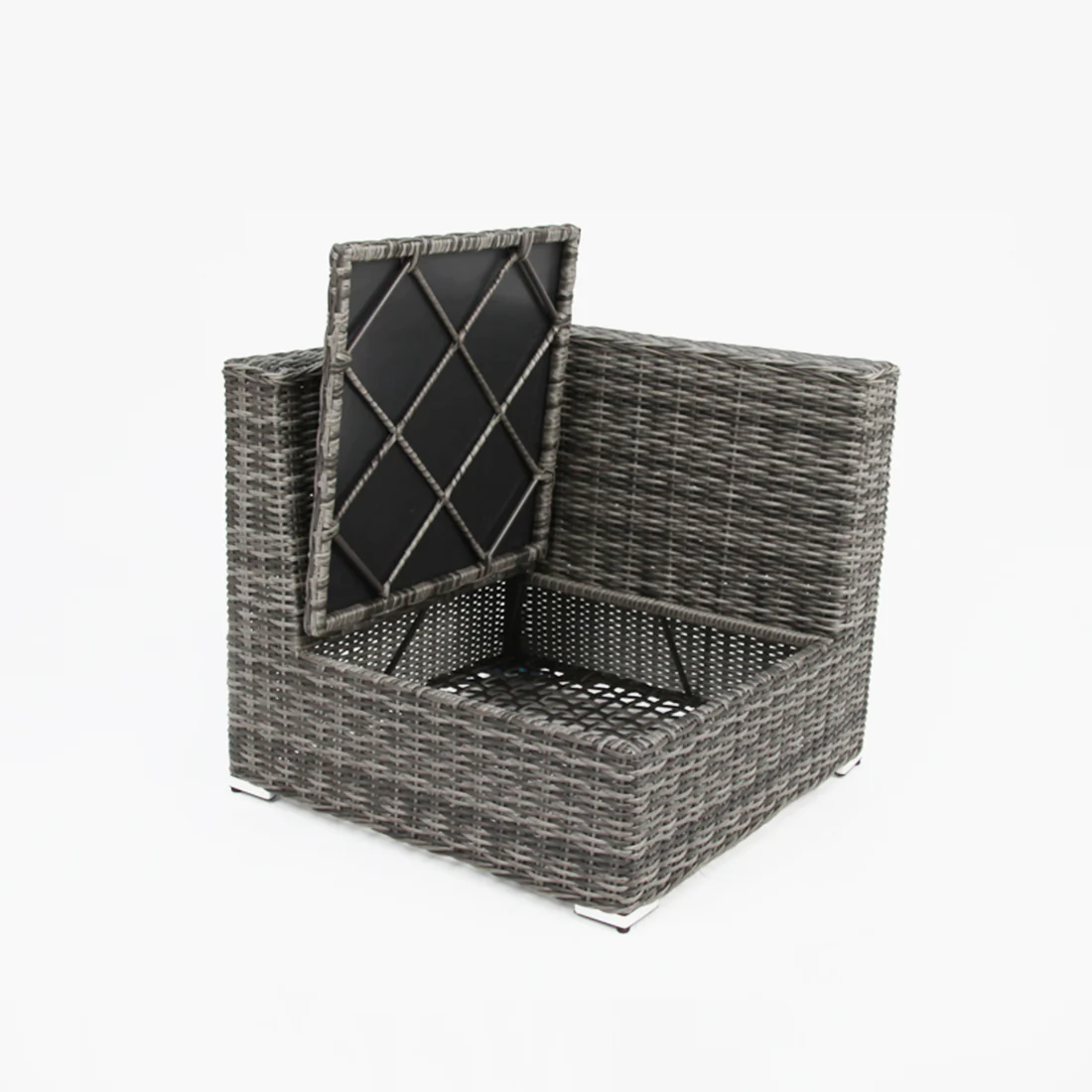 Amani 4pc Storage Lounge - Grey Storm - Image 4