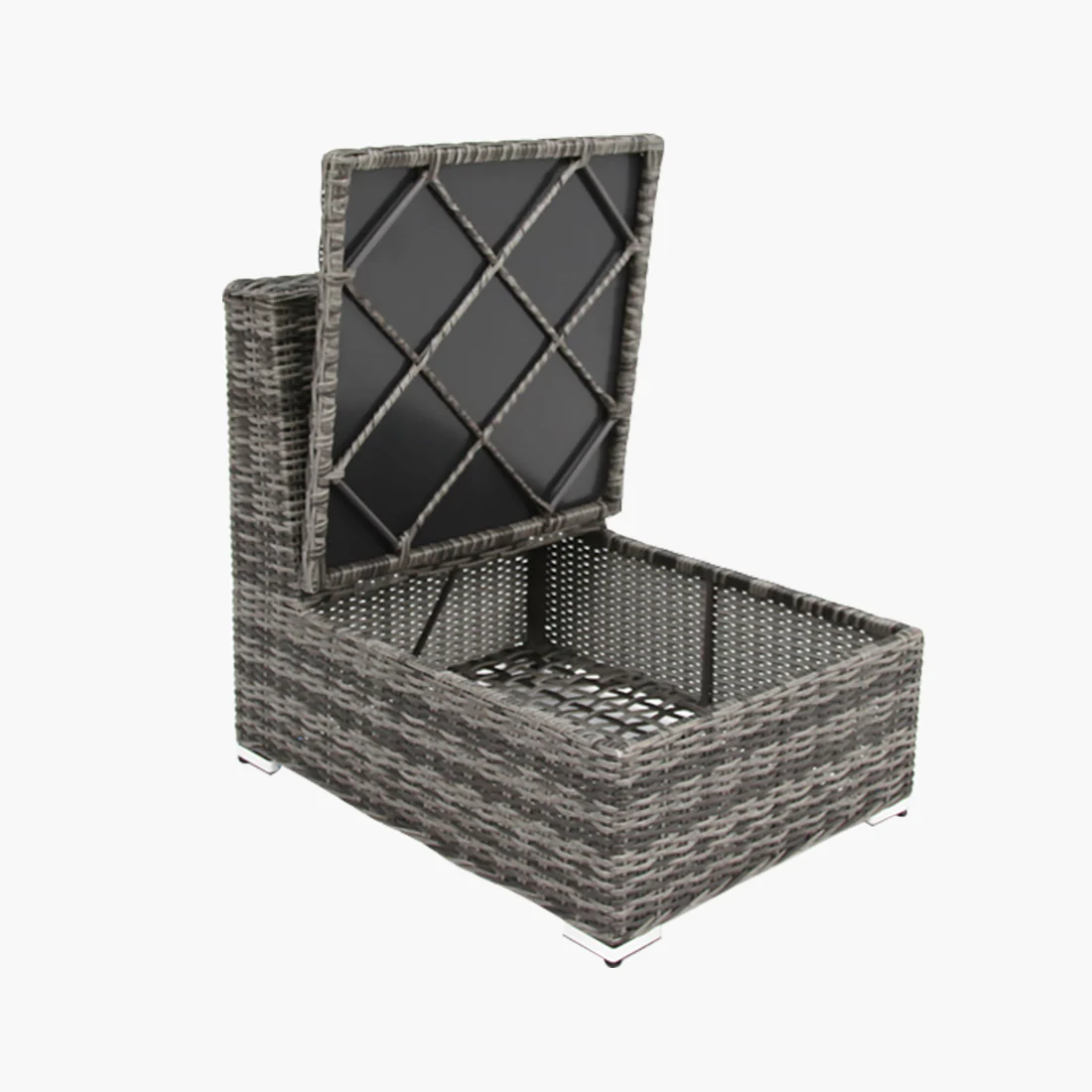 Amani 4pc Storage Lounge - Grey Storm - Image 7