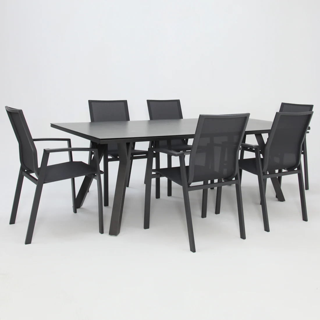 Athena Queensville 7pc Dining Setting - Gunmetal - Image 2