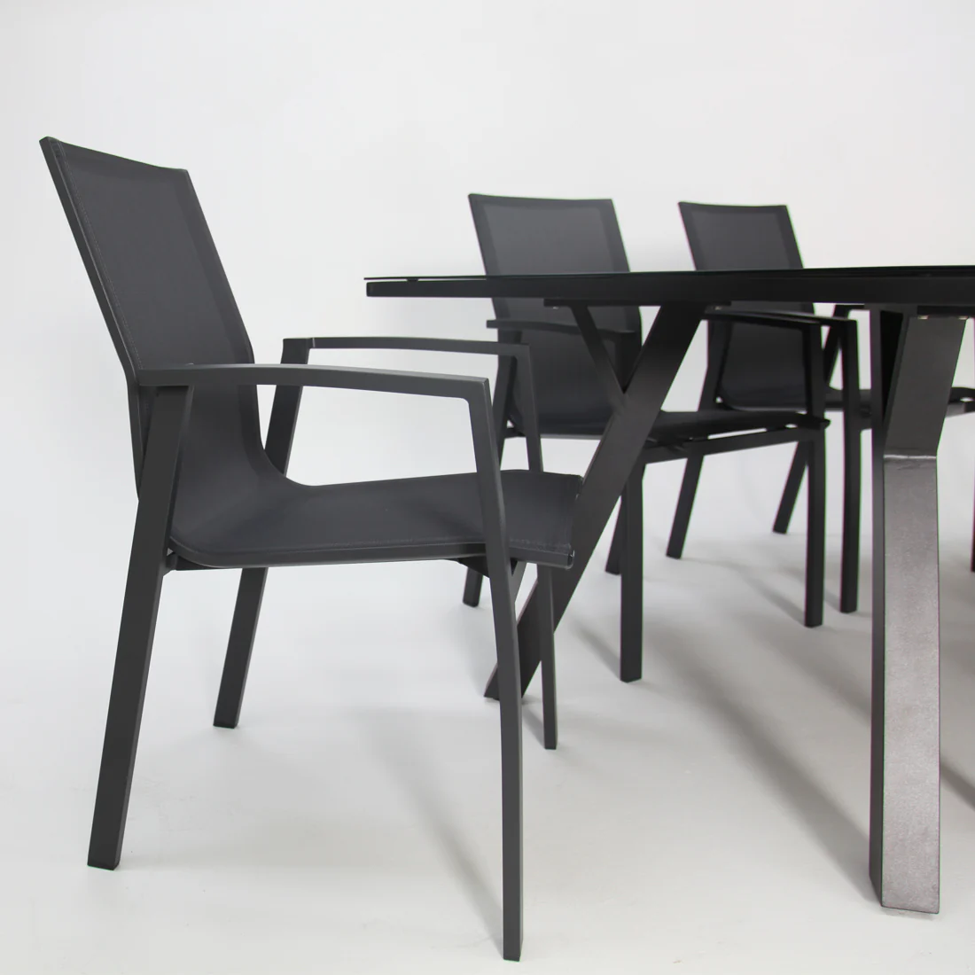 Athena Queensville 7pc Dining Setting - Gunmetal - Image 6