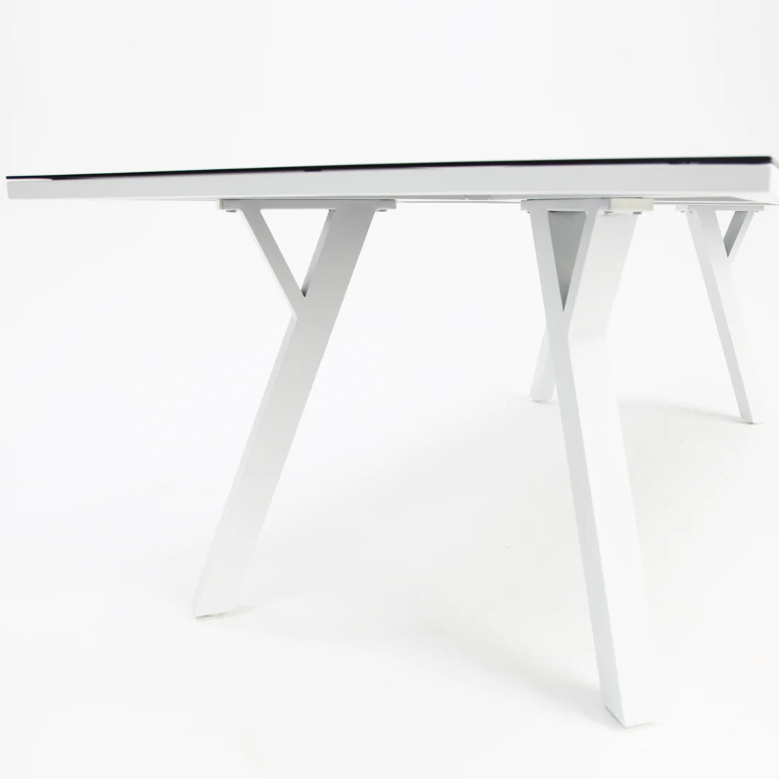 Athena Table Matt white dark grey ceramic top - Image 3