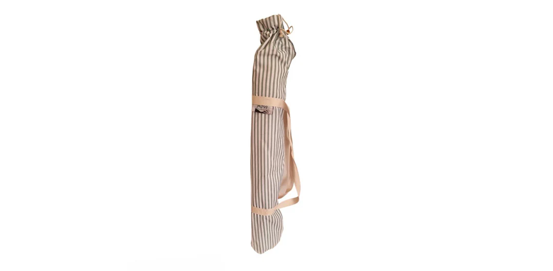 Banana Yellow and White Stripe Beach Umbrella - Image 4