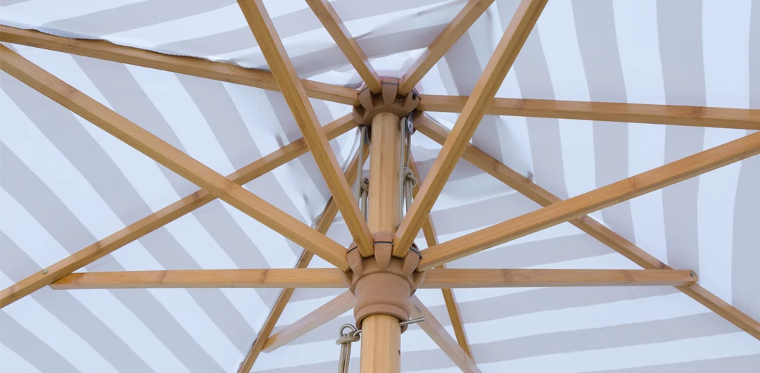 Billy Fresh 2m Bamboo Coastal Umbrella - Taupe - Image 4