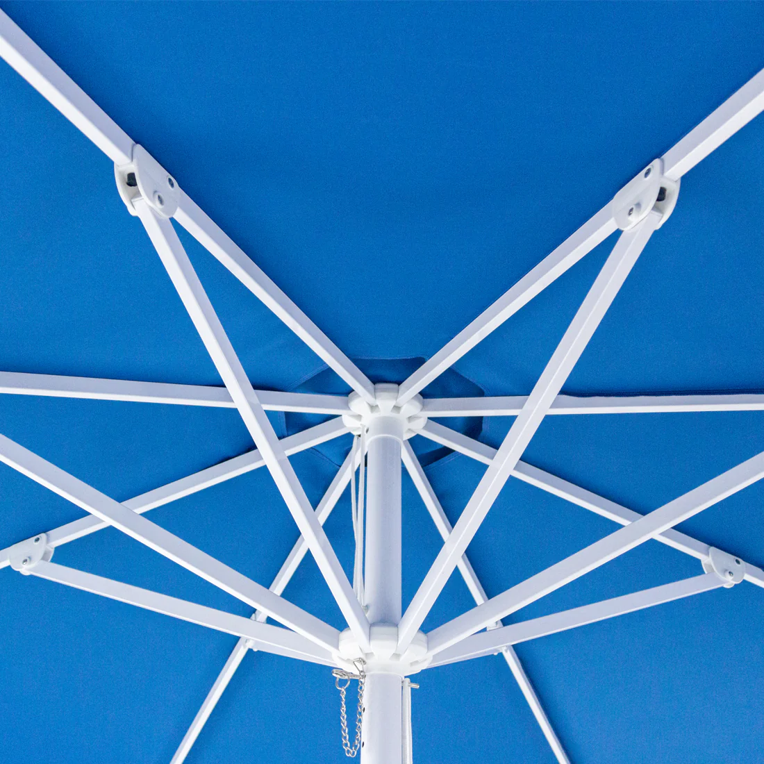Billy Fresh 3m Nautical Aluminium Umbrella - Blue with White Trim - Image 4