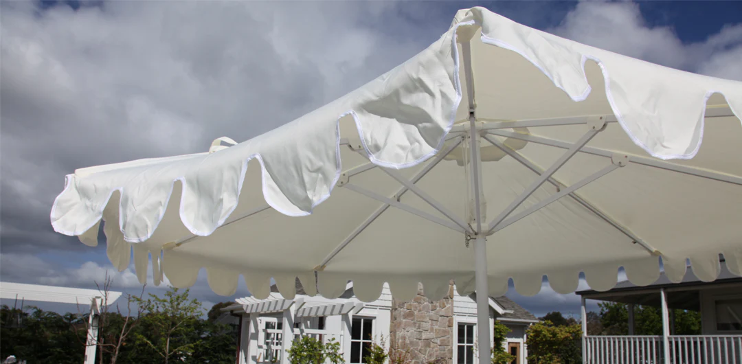Billy Fresh 3m Whitehaven Aluminium Umbrella - Cream with White Trim - Image 11