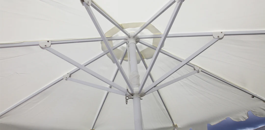Billy Fresh 3m Whitehaven Aluminium Umbrella - Cream with White Trim - Image 12