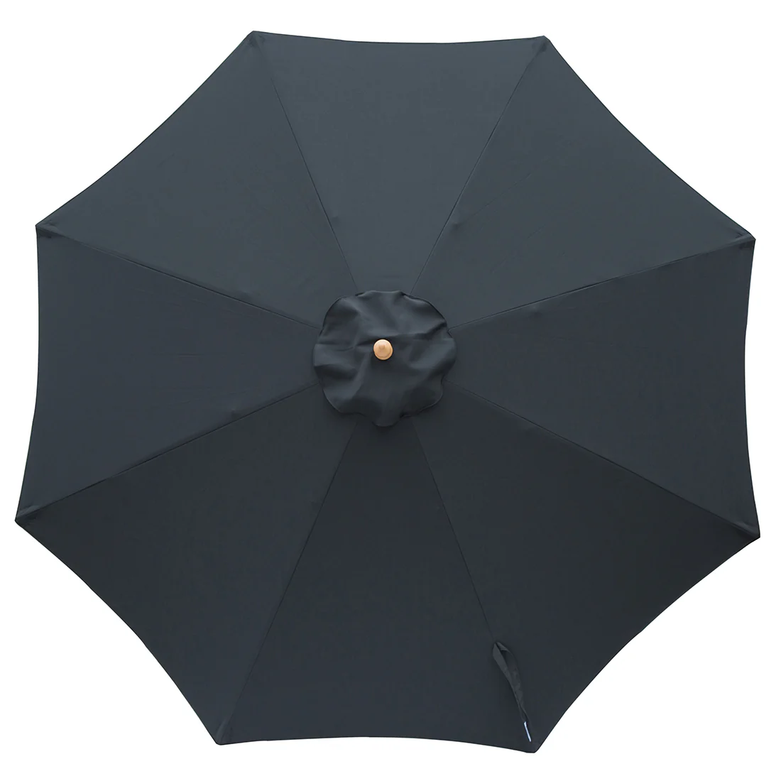 Billy Fresh 3m Bamboo Umbrella - Solid Black - Image 2