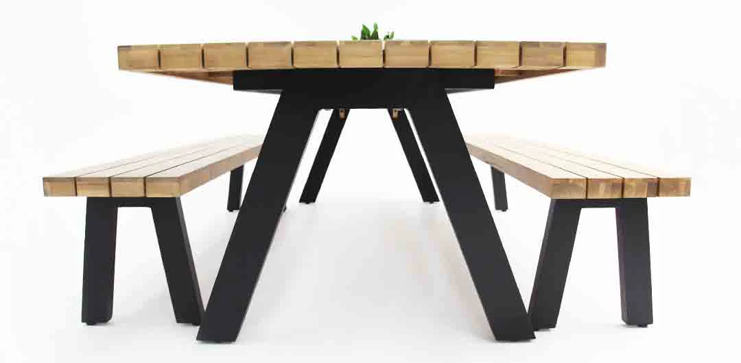 Bosco 3pc Dining Setting - Black - Image 5