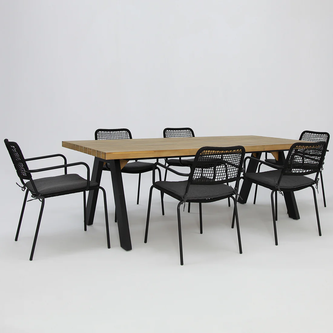 Bosco Bahamas 7pc Dining Setting - Black - Image 3