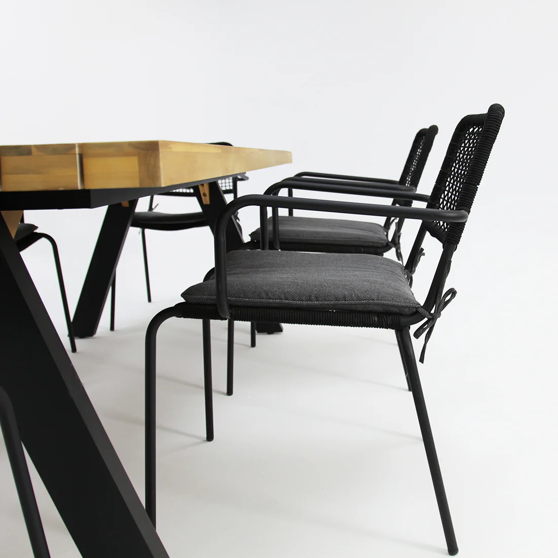 Bosco Bahamas 7pc Dining Setting - Black - Image 5
