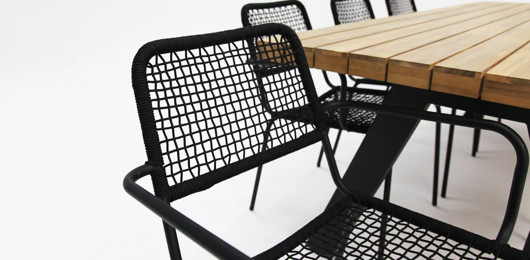 Bosco Bahamas 9pc Dining Setting - Black - Image 11