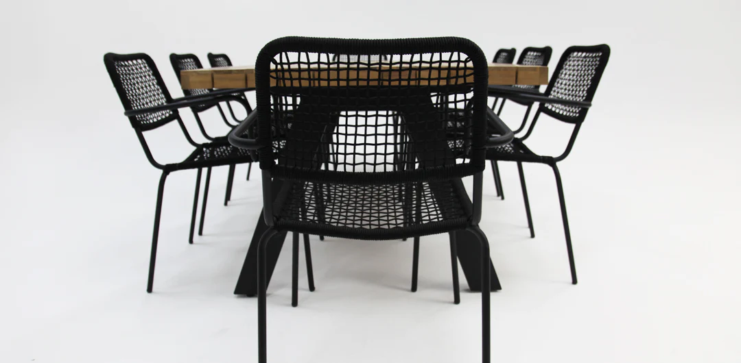Bosco Bahamas 9pc Dining Setting - Black - Image 12