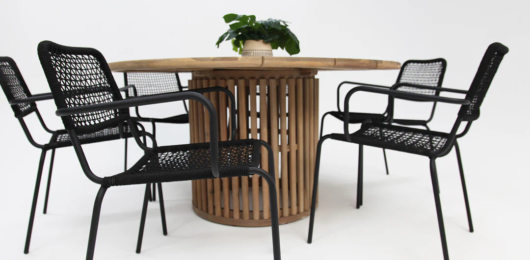 Carella Bahamas 7pc Dining Setting - Black - Image 8
