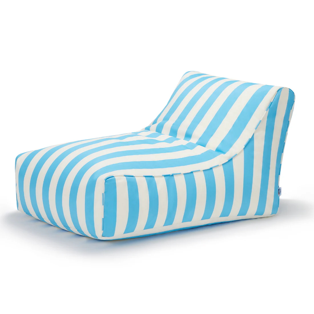 Chill Out Light Blue + White Stripe Outdoor Beanbag - Image 3