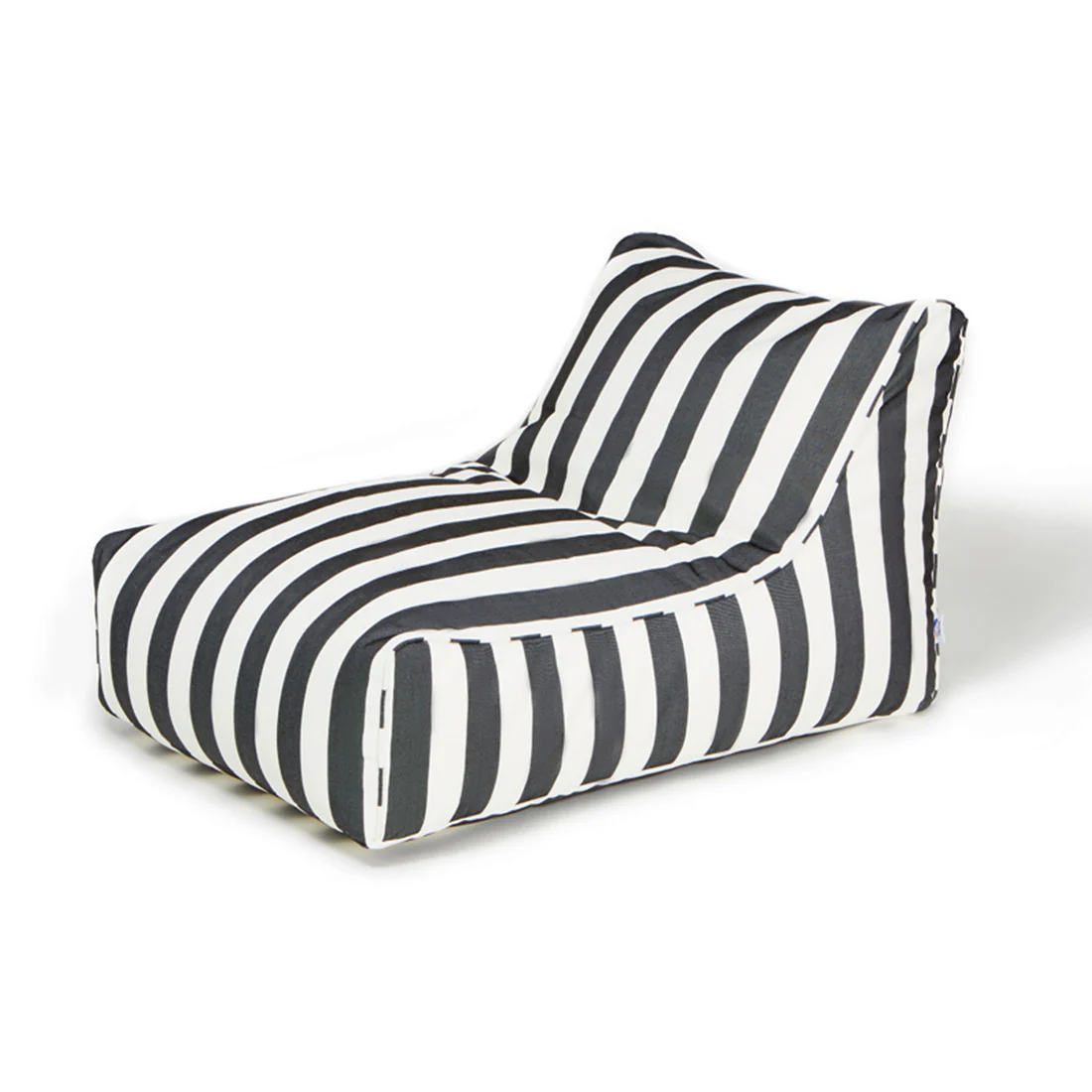 Chill Out Black + White Stripe Outdoor Beanbag - Image 4