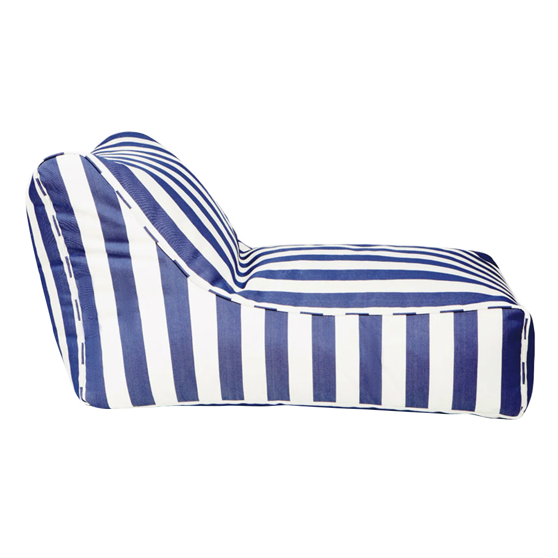 Chill Out Navy + White Stripe Outdoor Beanbag - Image 2