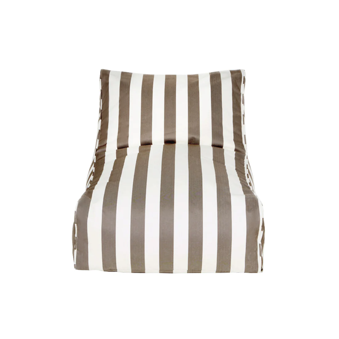 Chill Out Taupe + White Stripe Outdoor Beanbag - Image 3