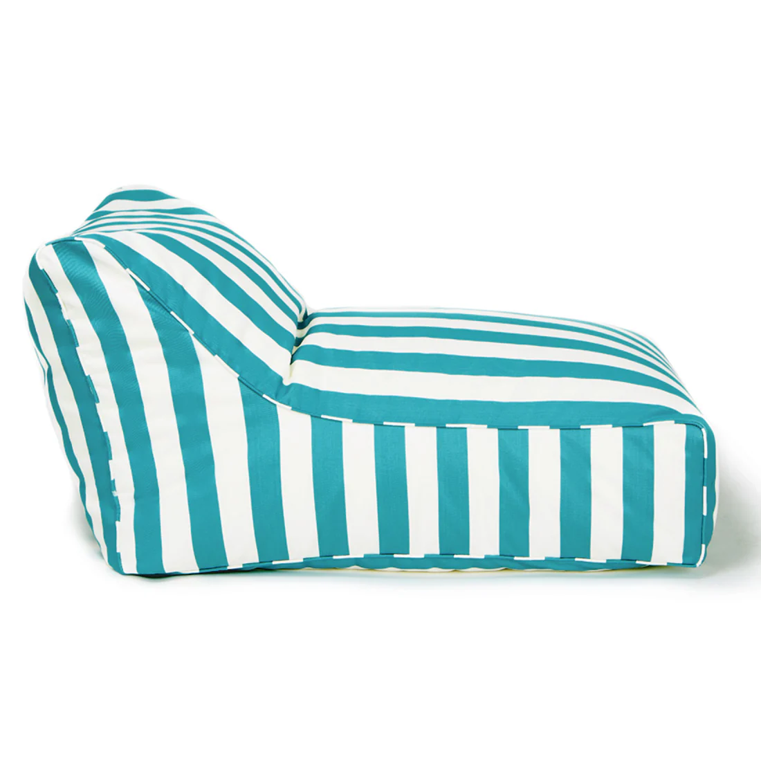 Chill Out Turquoise + White Stripe Outdoor Beanbag - Image 3