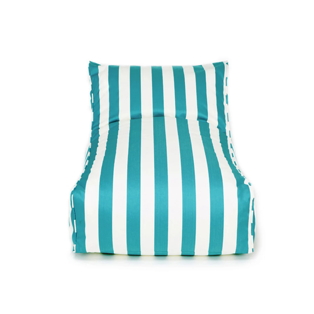 Chill Out Turquoise + White Stripe Outdoor Beanbag - Image 4