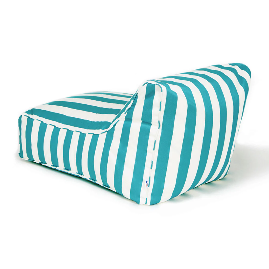 Chill Out Turquoise + White Stripe Outdoor Beanbag - Image 5