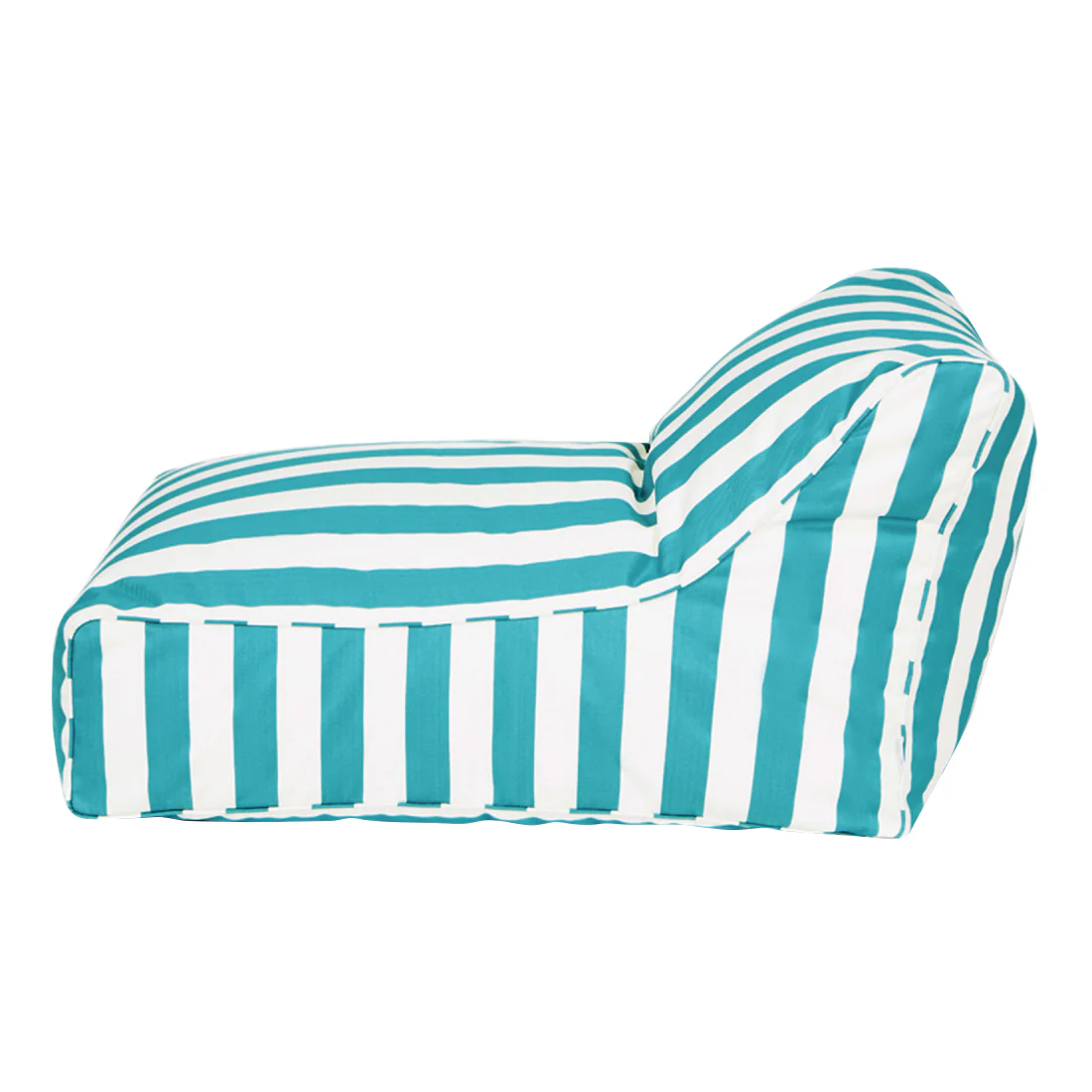 Chill Out Turquoise + White Stripe Outdoor Beanbag - Image 6