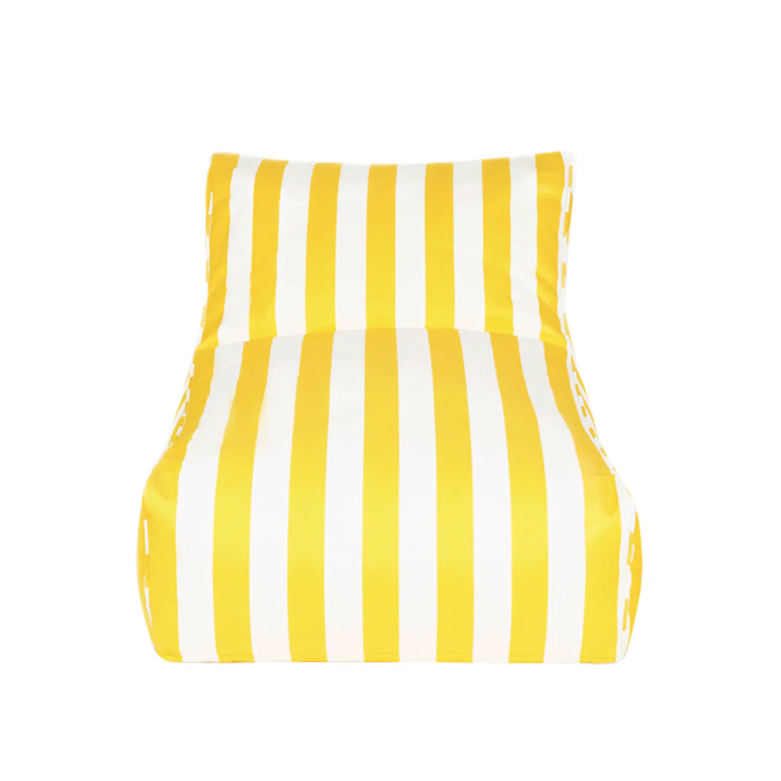 Chill Out Yellow + White Stripe Outdoor Beanbag - Image 3