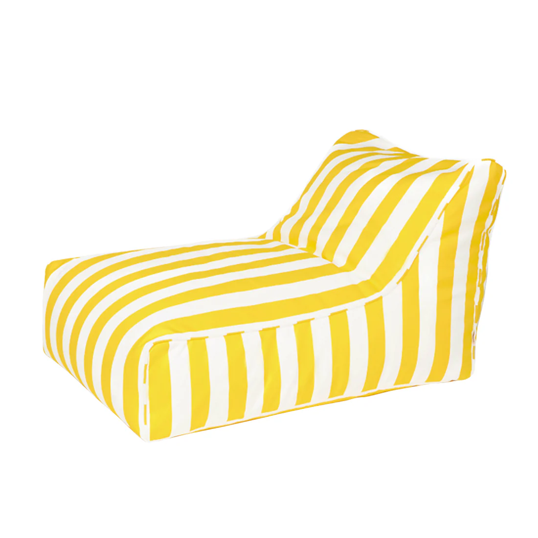 Chill Out Yellow + White Stripe Outdoor Beanbag - Image 4