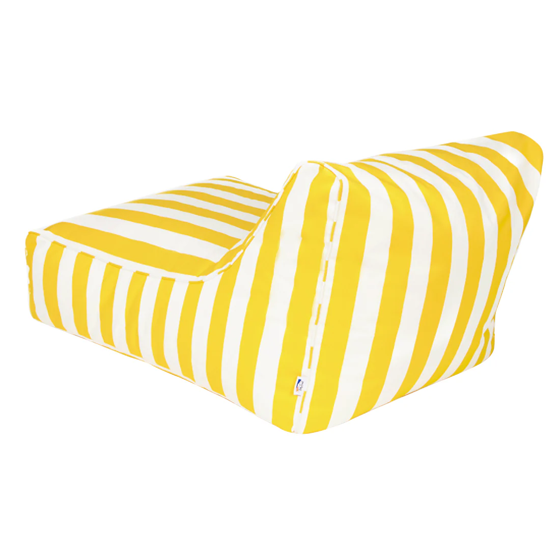 Chill Out Yellow + White Stripe Outdoor Beanbag - Image 5