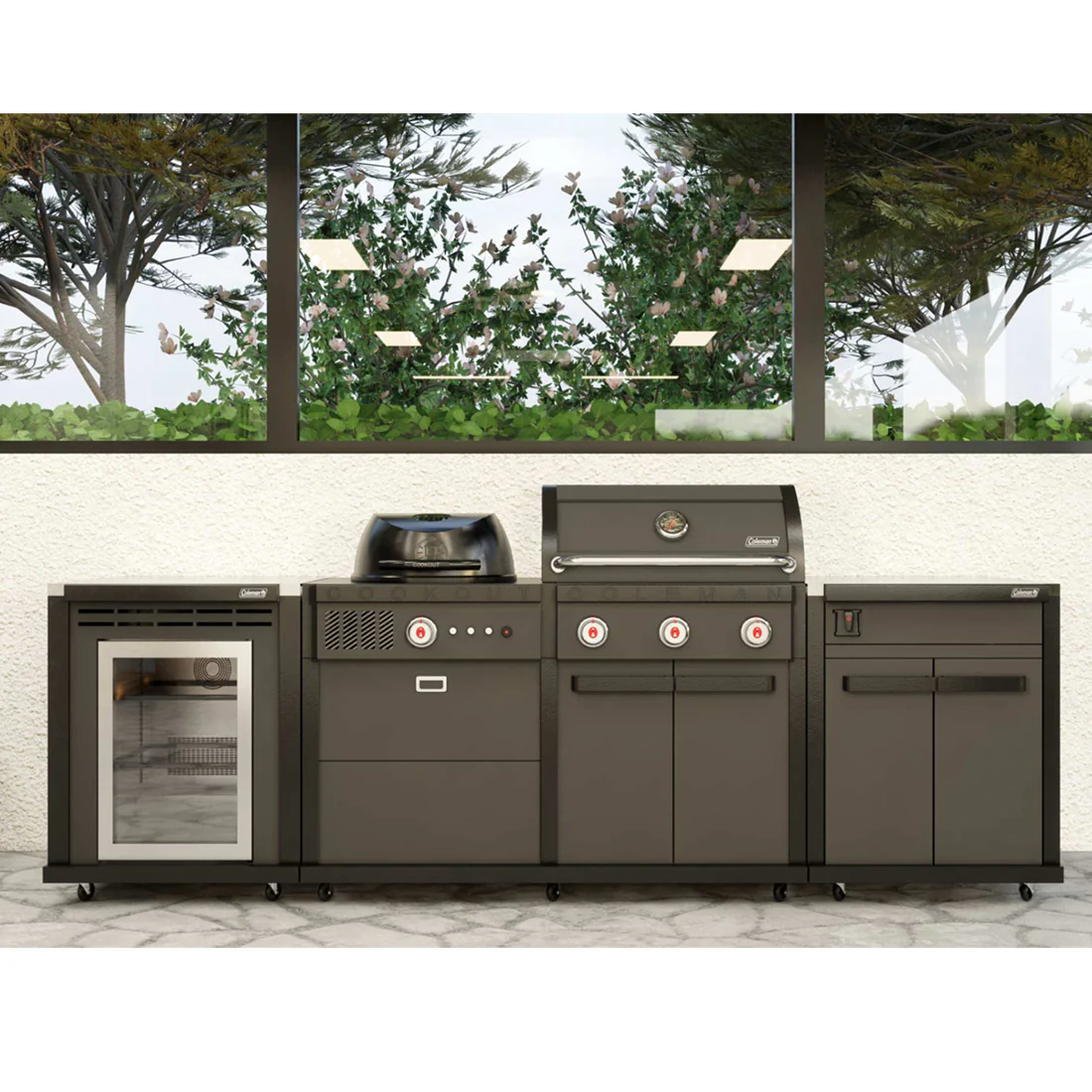 Coleman Revolution Dual Fuel with Sink and Fridge Modules - Charcoal Glimmer - Image 3