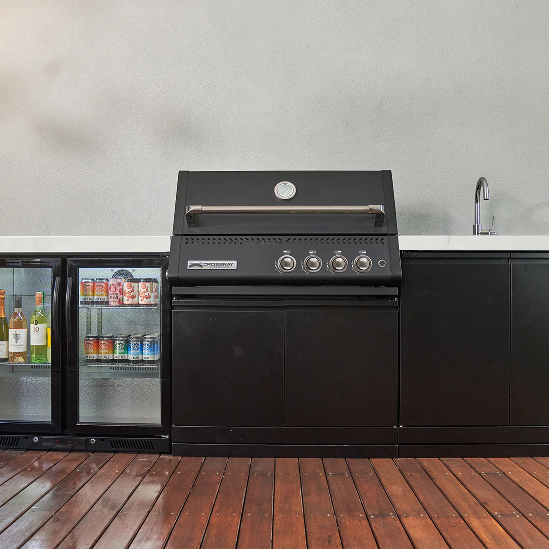 Crossray Xplor Gas BBQ Outdoor Kitchen GD4KW-09 - Black - Image 4