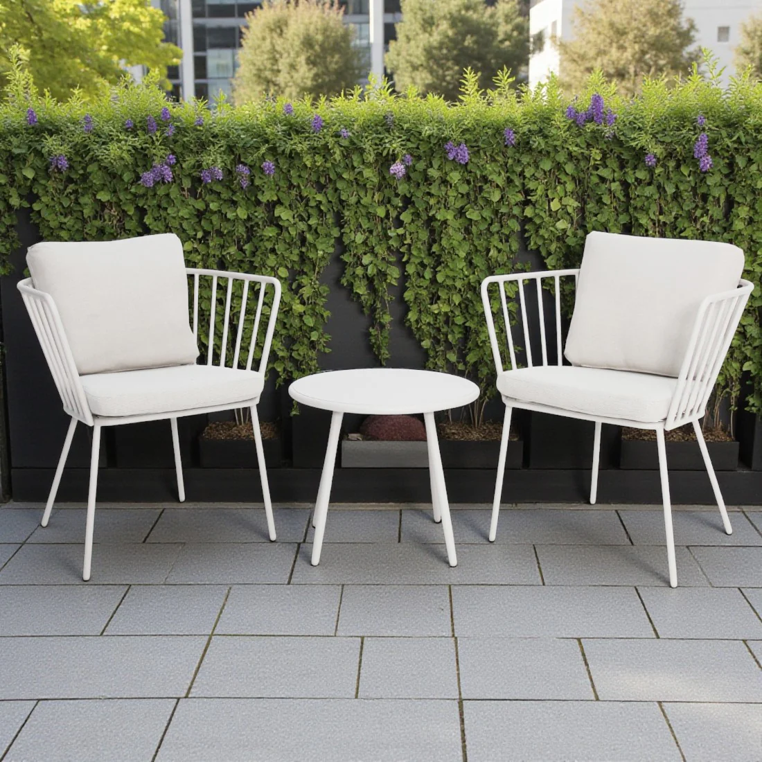 Daisy 3pc Balcony Setting - White