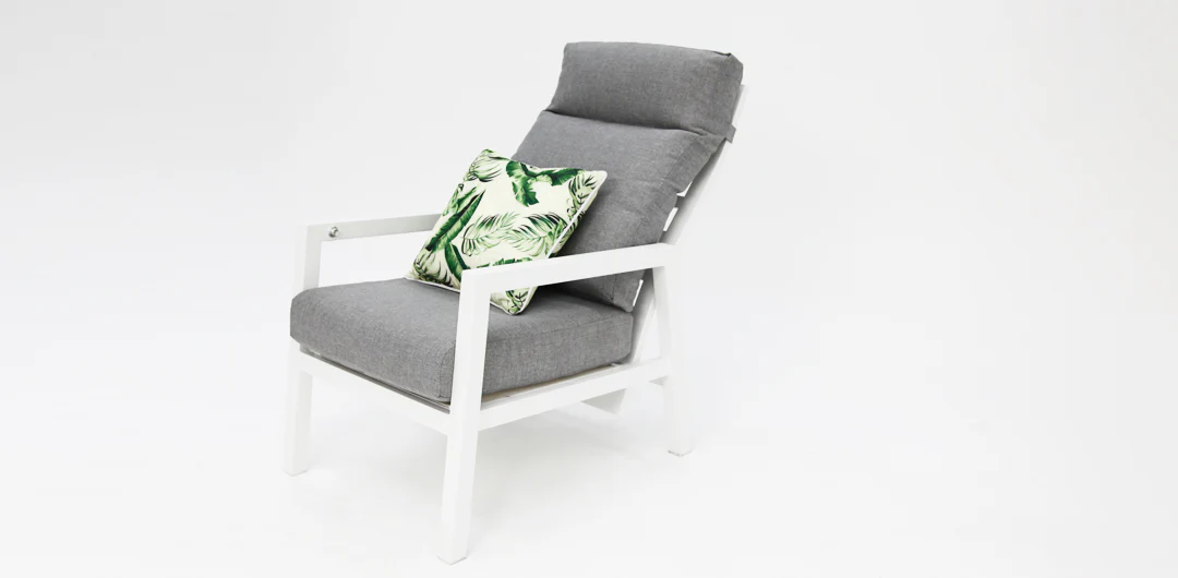 Dakota 5pc Recline Lounge Setting - White - Image 3