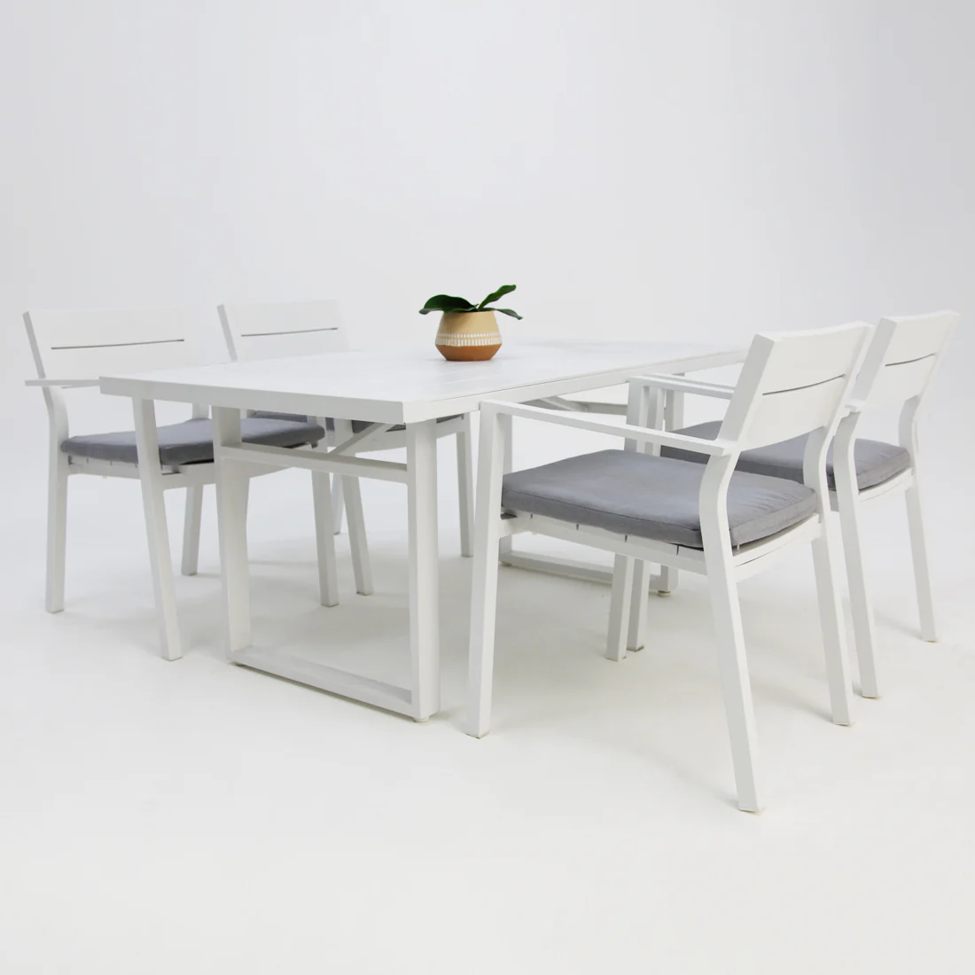 Dallas 5pc Dining Setting - White - Image 3