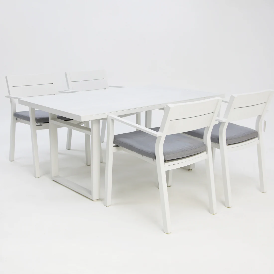 Dallas 5pc Dining Setting - White - Image 4