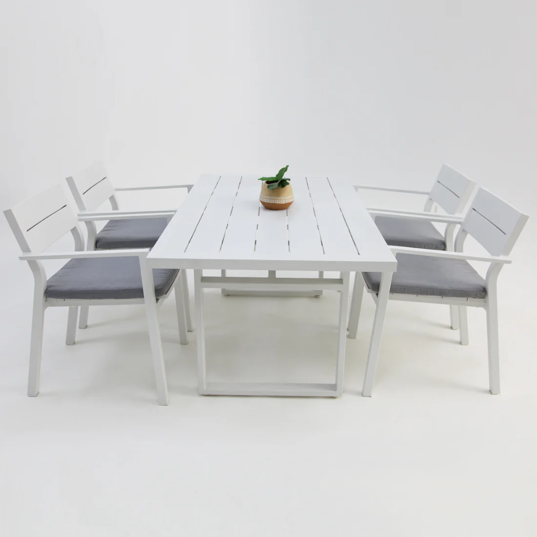 Dallas 5pc Dining Setting - White - Image 5