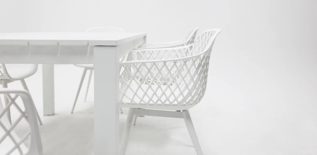 Dallas Java 7pc Dining Setting - White - Image 5