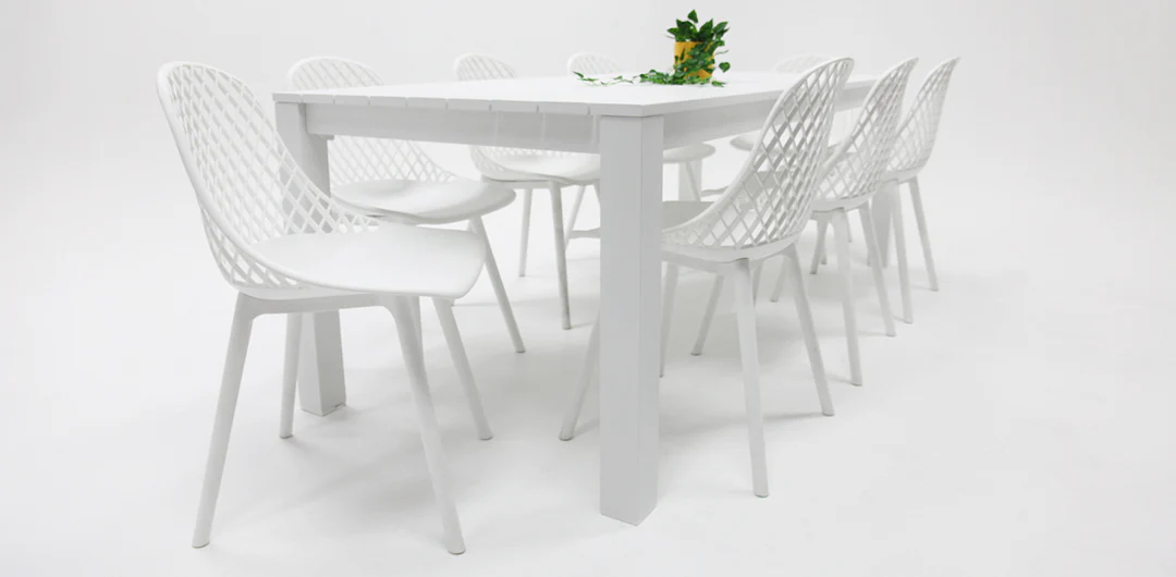 Dallas Persia 9pc Dining Setting- White - Image 3