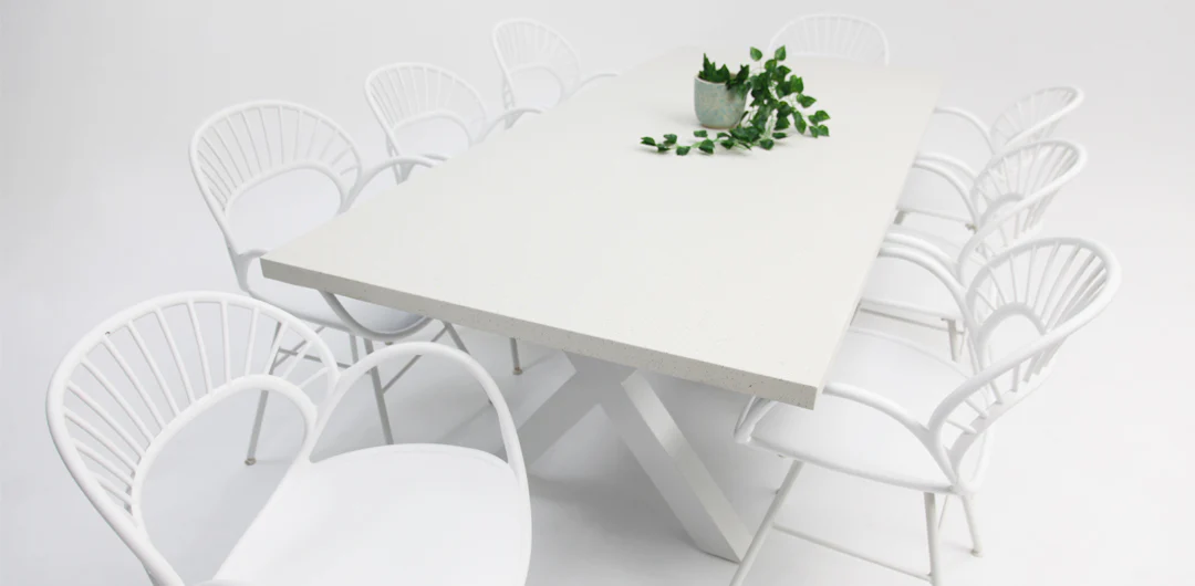 Drift Fantail 9pc Terrazzo Dining Setting - Image 6