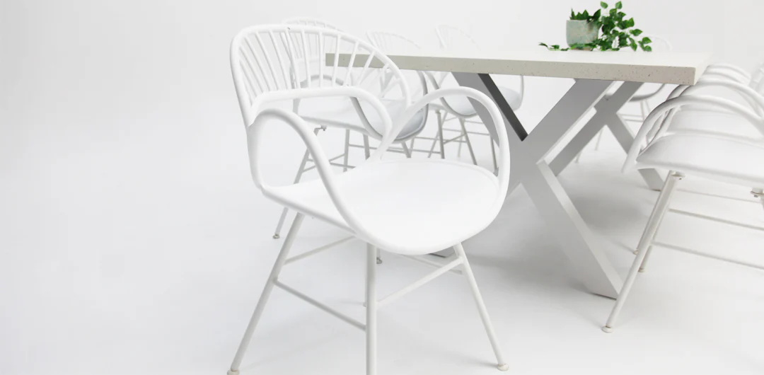 Drift Fantail 9pc Terrazzo Dining Setting - Image 7