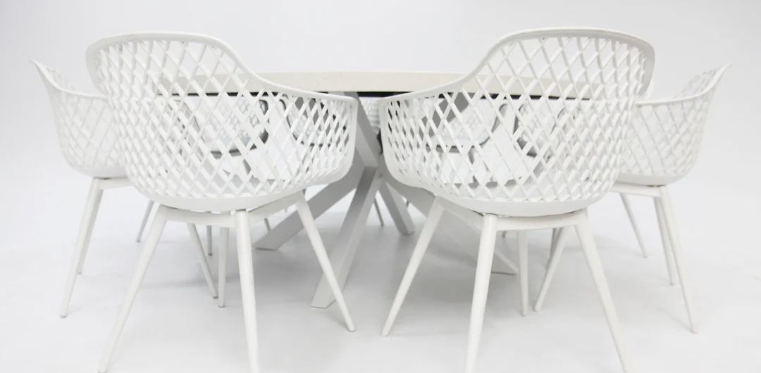 Drift Java Round 9pc Terrazzo Dining Setting - Image 3