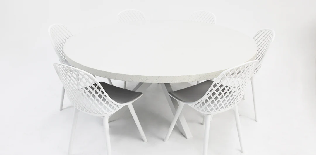Drift Persia Round 7pc Terrazzo Dining Setting - Image 3