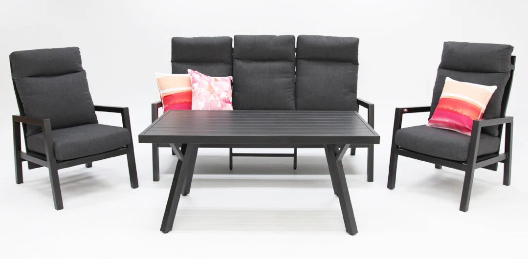 Eden 4pc Lounge Setting - Anthracite - Image 3