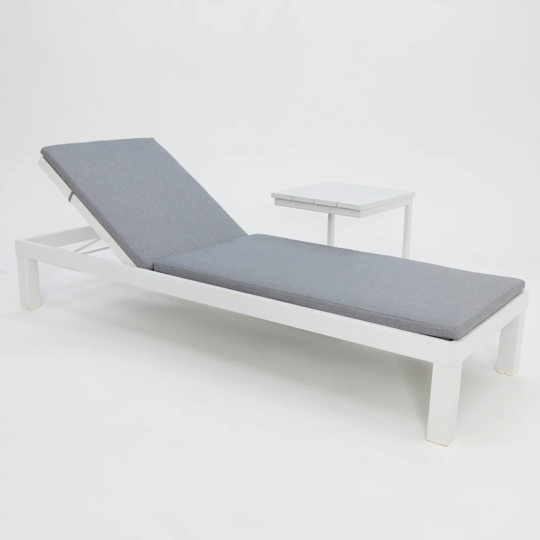 Elba 2pc Sunlounge and Table Setting - White - Image 3
