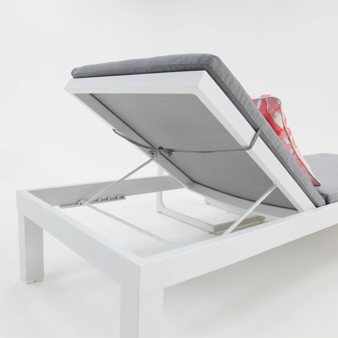 Elba 2pc Sunlounge and Table Setting - White - Image 4