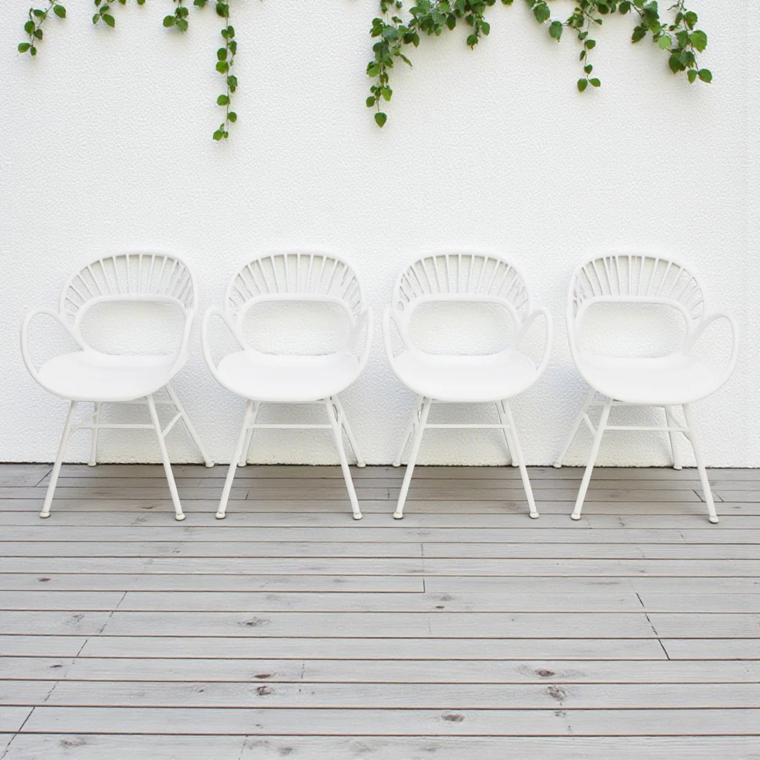 Fantail Dining Chair 4pc - White