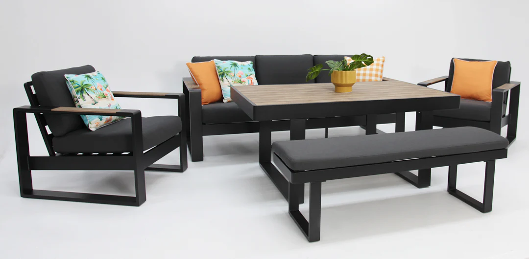 Frampton 5pc Lounge Setting - Anthracite - Image 11